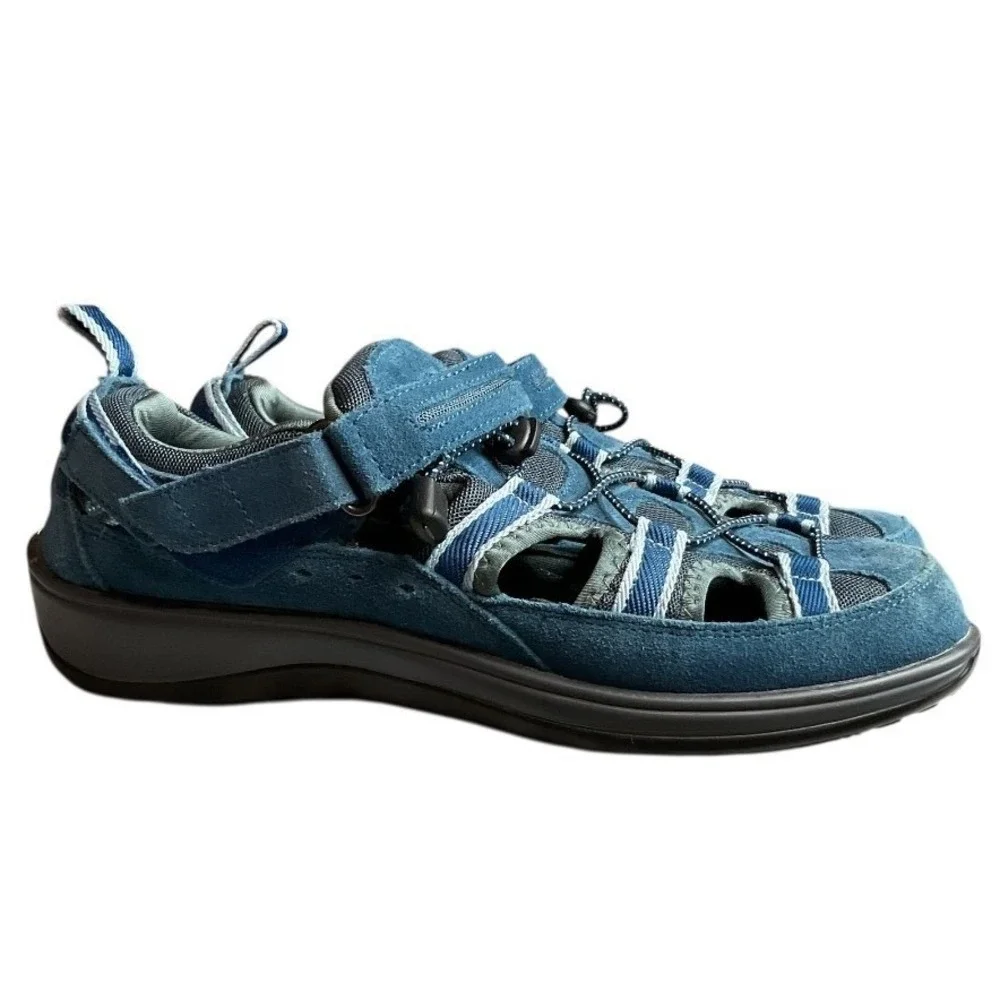 Orthofeet Naples Women's Two-way Strap Round Toe Fisherman Sandals‎ Size 12 Wide